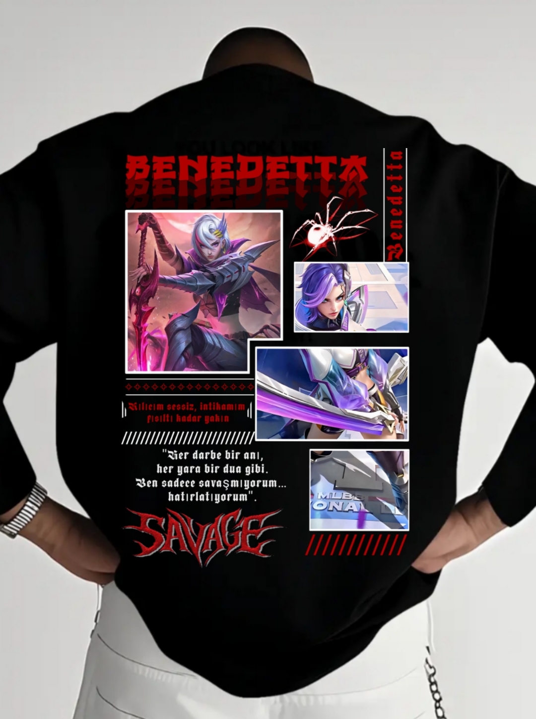 Benedetta Vahşi Savaşçı Mobile Legends Tişört - unisex