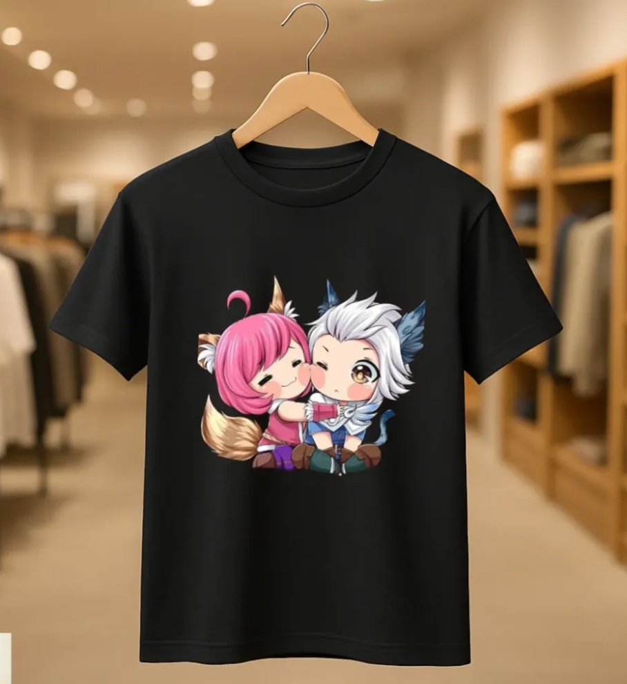 Mobile Legends Çift ikizler siyah unisex tişört